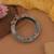 Gold & silver color two tone oxidised openable bracelet