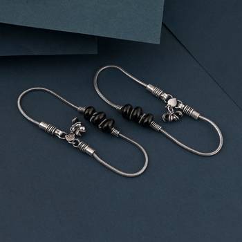 Black color oxidised anklet 2
