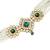 18k gold plated traditional ethnic kundan and stone studded adjustable pearl kamarband/belly chain
