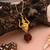 Gold color lord shiva trishul rudraksha mala chain necklace