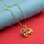 Gold color lord shiva trishul rudraksha mala chain necklace