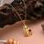 Gold color lord shiva trishul rudraksha mala chain necklace