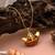 Gold color lord shiva trishul rudraksha mala chain necklace