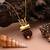 Gold color lord shiva trishul rudraksha mala chain necklace