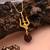 Gold color lord shiva trishul rudraksha mala chain necklace