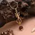 Gold color lord shiva trishul rudraksha mala chain necklace