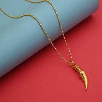 Gold color mala chain necklace 2