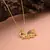 Gold color peacock inspired radha krishna name mala chain necklace