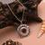 Silver color gayatri mantra rudraksha mala chain necklace
