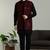 Men's stylish Indo-western Rayon coat kurta set