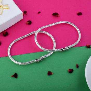Gorgeous silver color oxidised anklet perfect for festivals, cultural celebrations, and traditional jewelry 2