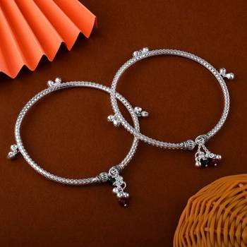 Classic silver color oxidised anklet crafted with exquisite detailing for women        s wedding outfits jewelry 1