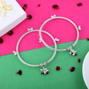 Classic silver color oxidised anklet crafted with exquisite detailing for women        s wedding outfits jewelry 2