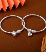 Beautiful silver color kids oxidised anklet designed for childrenâ€™s fashion jewelry and traditional wear
