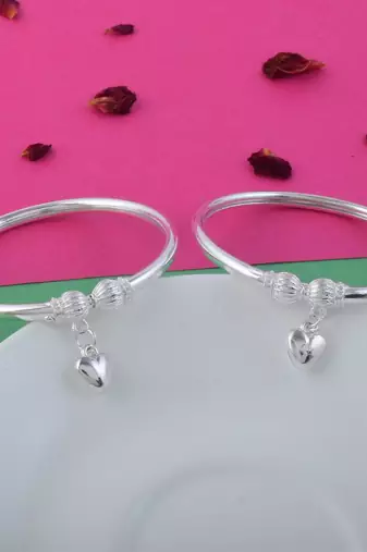 Beautiful silver color kids oxidised anklet designed for children        s fashion jewelry and traditional wear