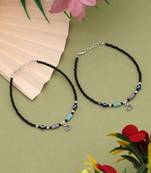 Stylish assorted color anklet with multicolor beads perfect for festivals and daily wear