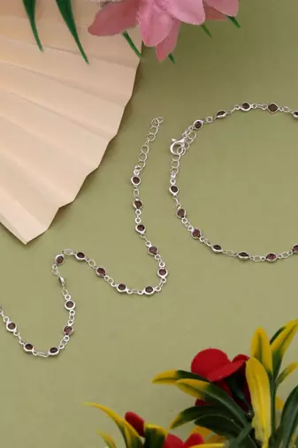 Classic brown color anklet with simple handmade finish for traditional and modern outfits