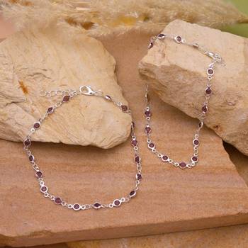 Classic brown color anklet with simple handmade finish for traditional and modern outfits 2