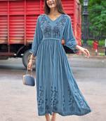 Women Rayon Weaving Embroidered Kurti