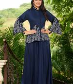 Women Heavy Embroidered Hand Work Kurta With Palazzo