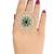 18k gold plated traditional kundan & pearl studded adjustable finger ring for women 