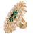 18k gold plated traditional kundan & pearl studded adjustable finger ring for women 