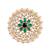 18k gold plated traditional kundan & pearl studded adjustable finger ring for women 
