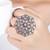 Silver oxidized pink kundan work designer adjustable finger ring for women 