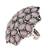 Silver oxidized pink kundan work designer adjustable finger ring for women 