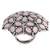 Silver oxidized pink kundan work designer adjustable finger ring for women 