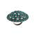 Silver oxidized kundan work designer adjustable finger ring for women 