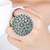 Navratri ethnic silver oxidized turquoise kundan work designer adjustable finger ring for women 