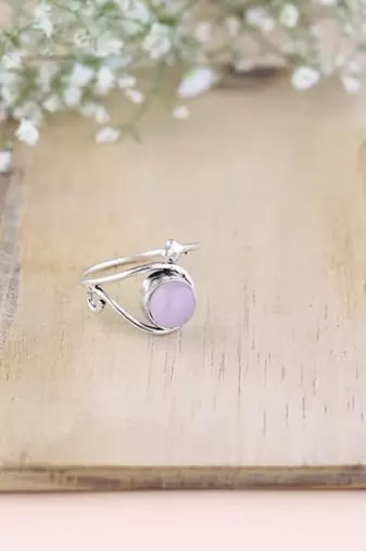 Stylish silver plated latest stylish fashion stone adjustable finger ring for women/girls 
