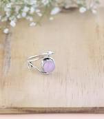 Stylish silver plated latest stylish fashion stone adjustable finger ring for women/girls 