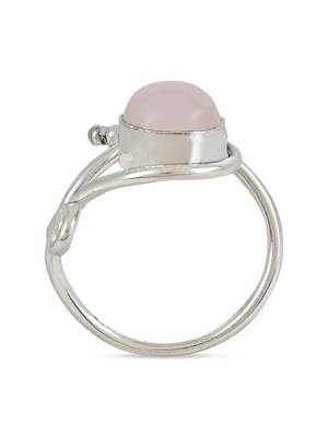 Stylish silver plated latest stylish fashion stone adjustable finger ring for women/girls  3