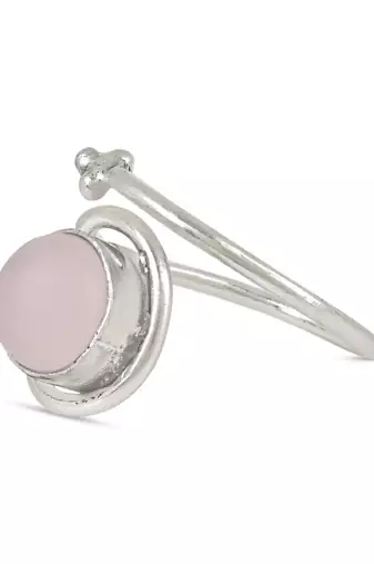 Stylish silver plated latest stylish fashion stone adjustable finger ring for women/girls 