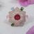 Rose gold plated special multicolor floral design diamond adjustable finger ring for women/girls 