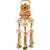 Rajwadi plated adjustable brass finger ring with hanging chains & beads for women (fl273)