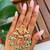 Gold plated brass adjustable finger ring with traditional design & multi chain detailing for women 