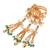 Gold plated brass adjustable finger ring with traditional design & multi chain detailing for women 