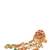Rajwadi plated brass adjustable finger ring with floral design, pearl beads & green latkan chains for women 