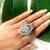 Special stylish latest american diamond cubic zirconia statement adjustable brass finger ring for women