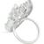 Special stylish latest american diamond cubic zirconia statement adjustable brass finger ring for women