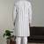 Mens stylish white linen kurta pyjama set