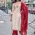 Women Embroidered Straight Kurta With Trousers & Dupatta