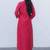 Viscose Chanderi Fabric Embroidery Work Rani Pink A-line Kurta Set