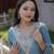 Viscose Rayon Fabric Embroidery Work Cyan A-line Kurta Set