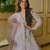 Lavender Embroidererd Georgette Lehenga Set With Dupatta