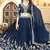 Blue Faux Georgette Lehenga Choli With Thread Embroidery