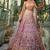 Eilara Women's Pink Thread Embroidered Georgette Lehenga Set